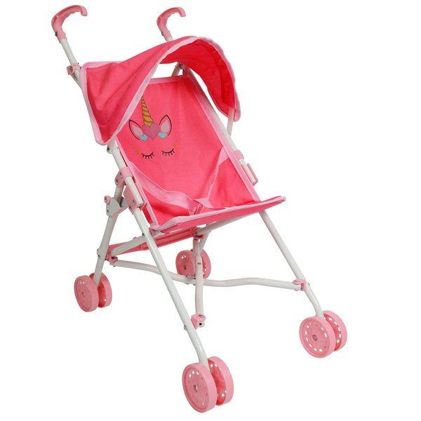Unicorn Baby Doll Accessories - Pretend Play Kids Toys - Great for Travel (Doll Stroller)