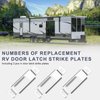 RV Baggage Door Latch Strike Plate, RV Entry Door Replacement Parts 314301 Compaitble with Rv 5th Wheels, Travel Trailers and Motorhomes, RV Luggage Door Latch Mobile Home Door Locks Plate, 3 Pcs