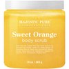 Majestic Pure Sweet Orange Body Scrub - Exfoliates, Moisturizes, and Nourishes Skin, 10 oz