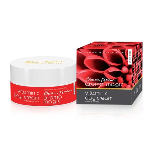 Aroma Magic Vitamin C Day Cream with SPF 15 | with Aloe Vera & Shea Butter | Protects from Sun Damaged | Anti Aging Moisturizer | for Soft Smoothen Skin | 1.76 Oz (50g)