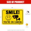 Smile Your on Camera Signs, Camera Signs for Home Security,Video Surveillance Signs Outdoor, Aluminum 7*10 inchs, Security Camera Sign for Security camera sign for home, Driveway Alert, CCTV (2-Pack)