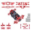 RCMOXETO for MJX Hyper Go H14BM Upgrade Parts 14210 14209 Jetwood 1/14 RC Car Metal Upgrade Parts, for Hype Go 1/14 Upgrade Parts Aluminum Full Parts 18PCS Red