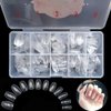 500pcs Short Coffin Nails Ballerina Nail Tips Full Cover Gel False Nails 10 Sizes