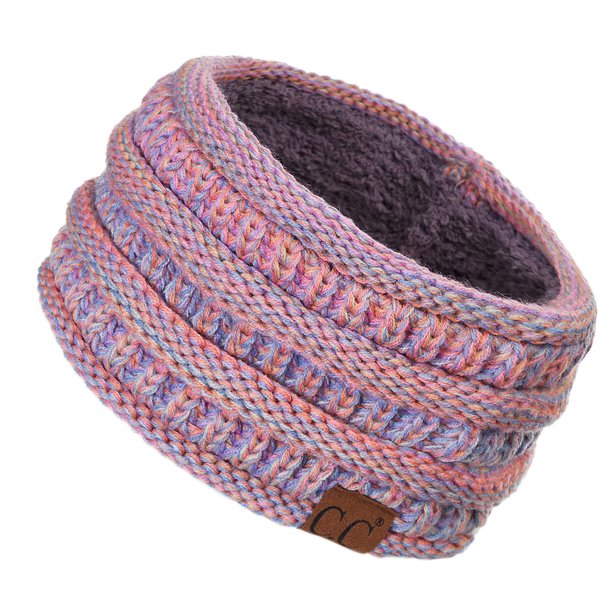 C.C Exclusives Multi colored Ribbed Headband Headwrap (HW-826) (Dk Rose Mixed #42)