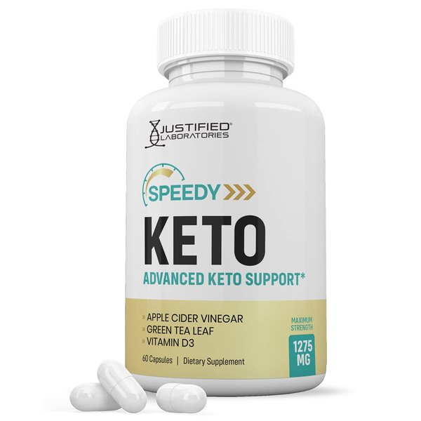 Justified Laboratories Speedy Keto ACV Pills 1275MG Formulated with Apple Cider Vinegar Keto Support Blend Alternative to Gummies 60 Capsules