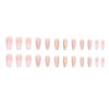 Enppode Pink Press on Nails Long Acrylic Nails Coffin Fake Nails with Glitter Full Cover Glossy Nails 24PCs
