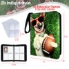 Football Card Binder 400 Pockets, Trading Card Binder 4 Pocket with 50 Removable Sleeves Fits 400 Sport Cards, 3 Ring Card Holder Binder with Zipper, Collector Storage Album