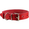Genuine Leather Dog Collar Red 7 Sizes (16"-18.5" Neck; 1.2" Wide)