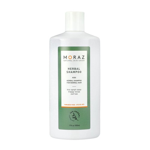 Moraz Kids Herbal Shampoo - Tear Free Shampoo for Kids - Strengthens Hair and Roots - Achillea and Chamomile Blend with Light Natural Scent - 17 oz