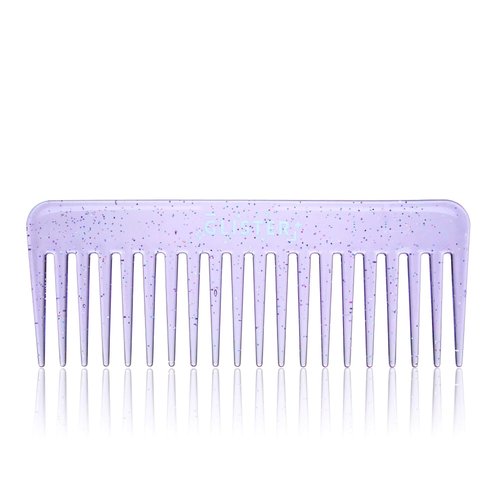 Glister - Paradise Detangling Wide-Tooth Comb Durable Hair Brush for Best Styling and Professional Hair Care, Suitable for Curly Hair, Long Hair, Wet Hair in all Types, Reduce Hair Loss - (Purple)
