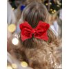 1PCS 8 Inch Big Sequin Hair Bows for Girls Alligator Clips Sparkly Glitter Hair Accessories for Little Teen Toddler Girls Kids (Red)