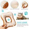 Frienda 2 Pieces Adjustable Cat Cone Soft Cat E Collar Cat Elizabeth Collar Cute Cat Donut Toast Neck Cone Collar Adjustable Cat Cone Collar with Edge Gift for Christmas Kitten and Cats