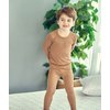 AVAUMA Baby Boys Girls Pajama Set Kids Toddler Snug fit Ribbed Sleepwear pjs for Daily Life Style (L/Camel(L))