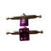 LEEFAI Pro Fingerboard Trucks 32/34/36mm 4.0-Regular Kingpin-Upgraded v2 baseplate with Hardware-Baseplate Color and Size (34mm,Purple)