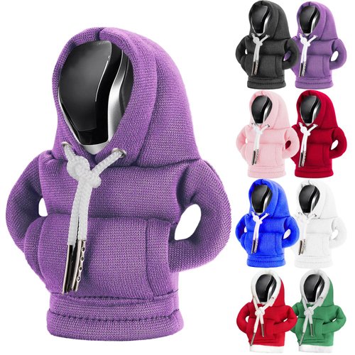 Rakizbe Car Shift Knob Hoodie, Funny Gear Shift Knob Cover, Mini Hoodie for Car Shifter, Automotive Interior Novelty Accessories Decorations, Universal Fit Knob Cover Gift