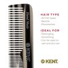 Kent OT 4.5 Inch Small Graphite Double Tooth Hair Pocket Comb, Fine/Wide Tooth Comb For Grooming Styling Hair, Beard and Mustache, for Men, Women and Kids. Saw Cut Hand Polished. Handmade in England