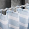 Titanker Shower Curtain Hooks, Rust Proof Shower Curtain Rings for Bathroom, Durable Metal Double Glide Shower Hooks Hangers for Bathroom Shower Rods Curtains, Set of 12 Hooks - Blue