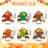 Vertintong 24 Sets Thanksgiving Craft Kit for Kids Pilgrim “Give Thanks” DIY Stickers Fall Autumn Ornaments Making Kit Make Your Own Crafts Church Sunday School Classroom Party Door Hanging Decoration