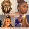 360 Lace Frontal Wig Honey Blonde Highlight 360 Human Hair Wig Ombre P4/27 Colored Straight Full Lace 360 HD Transparent Lace Brazilian Virgin Human Hair Wigs Free Part Pre Plucked 150 Density 18 Inch