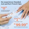 Modelones French Tip Tool- 6Pcs Nail Stamp French Manicure Kit French Nail Tool Suitable for DIY together with Gel Nail Polish Acrylic Nail Kit Nail Tips