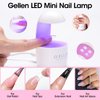 Gellen Gel Nail Kit Easy Nail Extension Set, 240Pcs Pre-Shaped Medium Almond Soft Gel Nail Tips 15g Solid Nail Glue Gel for Press On Nails Acrylic Nails Mini LED Nail Lamp Home DIY Manicure Gift