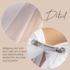 SWEETV Bridal Hair Bow Veil White Bow Clip Bachelorette Party Decorations Pearl Accessories Bride to Be Bridal Shower Gift