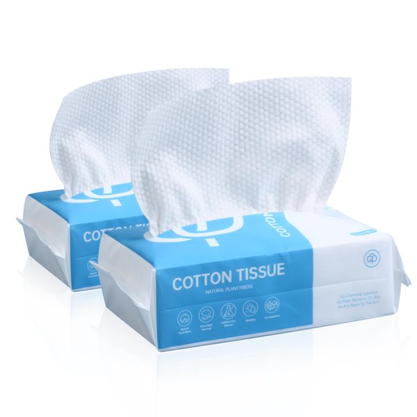 Disposable Face Towels XL, 120 Count Cotton Face Cloths Towelettes, Daily Facial Tissues for Sensitive Skin, Makeup Removing, Facial Cleansing, Nursing, Travel,10"×12"