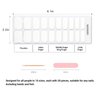 Wekcekcek 20pcs Semi Cured Gel Nail Strips, Real Nail Polish Art Stickers, Pure White Adhesive Full Wrap Gel Nail, Waterproof Gel Nail Wrap Stickers with Nail File and Stick（UV/LED Light Required）