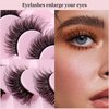 Cat Eye False Eyelashes 14 Pairs 6D Volume Natural Look Fluffy Wispy Lashes 15mm Eye Lash Extensions Strip Fake Eyelashes Pack