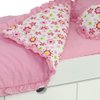 Emily Rose 18 Inch Doll Accessories | USA Business | 18-in Doll 5 PC Bedding Gift Set- Reversible Floral Print | Fits Most 14-18" Doll Beds Cribs & Cradles