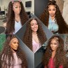 13x6 Chocolate Brown Lace Front Wig Human Hair 30 Inch Deep Wave Lace Front Wigs Human Hair Pre Plucked 180 Density HD Lace Frontal Curly Glueless Wigs Human Hair Colored Brown Wavy Wig Human Hair