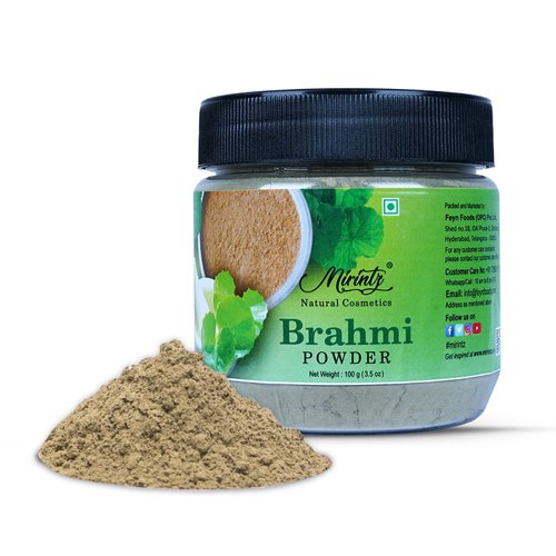 Mirintz 100% Natural Brahmi Powder | (3.5 Oz) Pure Bacopa Monnieri Powder Herbal Supplement | Brahmi Powder for Hair Growth | Bacopa Powder Ayurvedic Support for Healthy Hair | Herbal Hair Mix