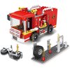 2 in 1 City Fire Truck Fire Station Building Blocks Fire Engine Vehicles Set Fire Fighter Building Kit Fire Rescue Toys Xmas Gifts Present Building Bricks for Kids Aged 6-12 (184pcs)