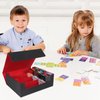 STYLIFING Card Deck Case for Trading Cards, 1800+ MTG Deck Box with Card Supporters & Divider Tabs, Trading Card Storage Box Fits For for YuGiOh, MTG, TCG and Sport Cards (Black & Red)