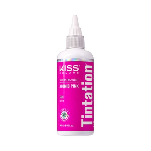 Kiss Tintation Semi-Permanent Hair Color Treatment 148 mL (5 US fl.oz) (Atomic Pink)