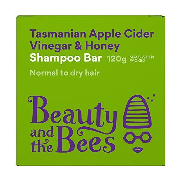 Beauty and the Bees Eco-Friendly Apple Cider Vinegar SHAMPOO BAR Hair Tonic Best For Oily Hair | ACV for Dandruff & Dry Itchy Scalp | Organic Ingredients - Sulfate & Paraben Free