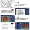 125 PCS Embroidery Stabilizers Patterns Water Soluble Hand Sewing Stabilizers Stick and Stitch Designs Embroidery Transfer Paper with Flower for Hand Sewing Lover