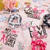 65 Pcs Cheerleader Gifts Bulk Cheer Makeup Bag Portable Sports Cosmetic Zipper Pouches Cheer Scrunchies Cheerleading Hair Ties Cheer Sticker Water Bottles Laptop Car Decal for Girls Women Teammates