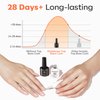 modelones Hema-Free Gel Base and Top Coat Set, 2 Pcs Clear Glossy Gel Top Base Coat No Wipe Long Lasting for Gel Polish, Acrylic Nails Soak Off Nail Lamp Nail Art Home Salon Manicure Gift