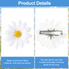 HINZIC 24pcs Daisy Hair Clips, Small Sun Flower Hairpins,Mini Flower Hair Clips Bridesmaid Girls Women Hair Accessories for Beach Wedding Decor, 38mm White