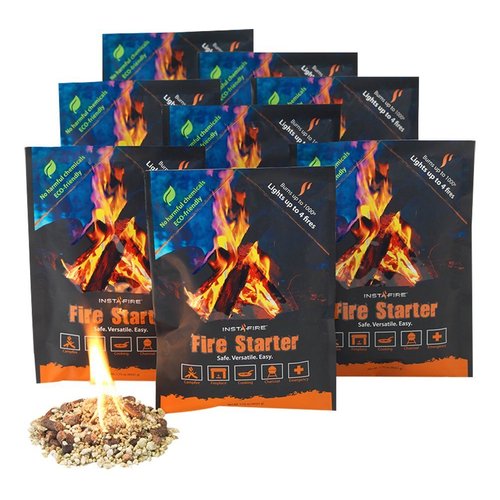 InstaFire Granulated Fire Starter, All Natural, Eco-Friendly, Lights up to 4 Total Fires in Any Weather, Awarded 2017 Fire Starter Of The Year, 1 Pk
