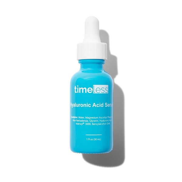 Timeless Skin Care Hyaluronic Acid Vitamin C Serum - 1 oz - Brightens, Smooths, Rebuilds Collagen, Boosts Hydration - For All Skin Types