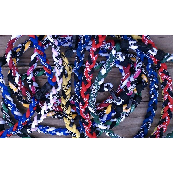 Package of 12 Assorted Tornado Titanium Necklaces