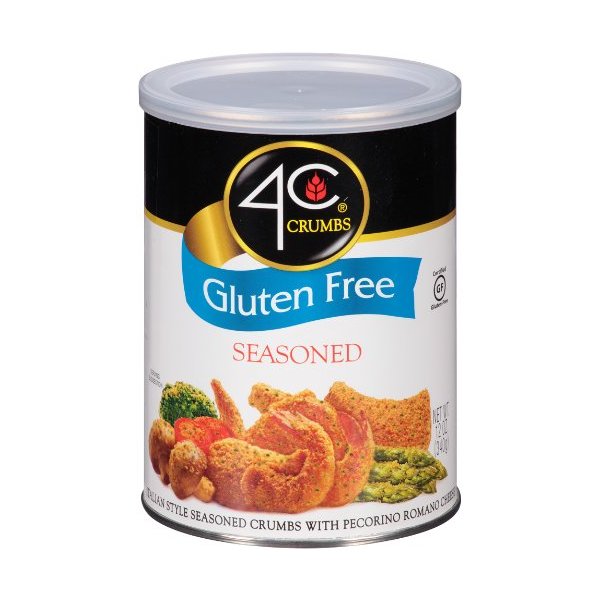 4C Premium Gluten Free Bread Crumbs, Seasoned, Gluten-Free Flavorful Crispy Crunchy, Value Pack (Gluten Free - Seasoned, 12 Ounce (Pack of 1))