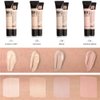 FOCALLURE Big Cover Liquid Concealer,Full Coverage & Oil-control Face Cream Concealer,High Adherence Concealer without Clumping and Cracking,Long Lasting Facial Concealer Makeup,BEIGE