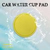 Msyuusr 4PCS Car Cup Holder Coaster, Silicone Honeycomb Auto Anti Slip Insert Coaster, Universal Car Accessories for Most Car Interior (Yellow)