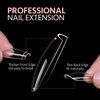 GAOY Medium Coffin Nail Tips, 240Pcs Soft Pre-shaped Acrylic Nail Tips, 10 Sizes Clear Full Cover Fake Press on Nails Tips, Nail Extension Tips