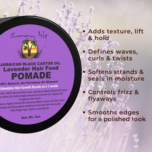 Sunny Isle Jamaican Lavender Hair Pomade Purple, 4 Ounce