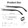 Glasses Arm Replacement Universal Glasses Arm with Screws, Easy to Replace, Washers, Screwdriver, Nose Pads, 2 Pairs of Non-Slip Glasses Spinning Slides
