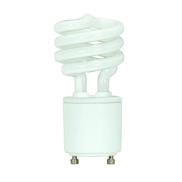 (6-Pack) Satco S8208 13-Watt 4100K GU24 Base Mini Spiral Compact Fluorescent Lamp, 60W Equal6